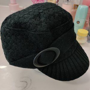 SOLD  NEW BLACK NEWSBOY HAT